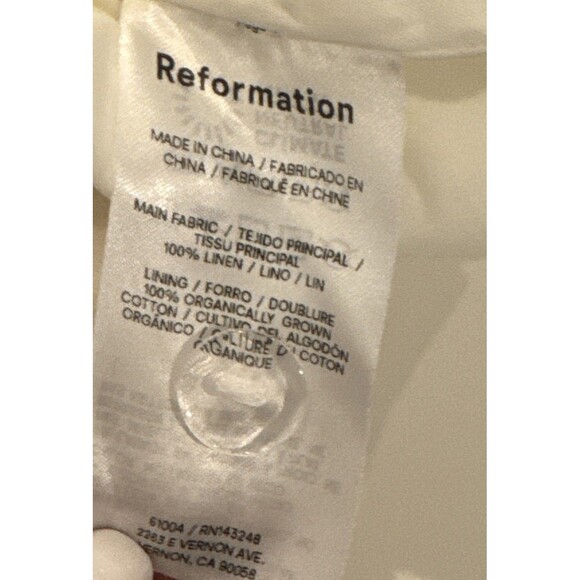 NWT Reformation Ainsley Size 2 Linen Mini Linen Dress New $248 - Picture 8 of 16